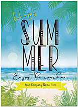 Happy Summer Name Card D9076U-V